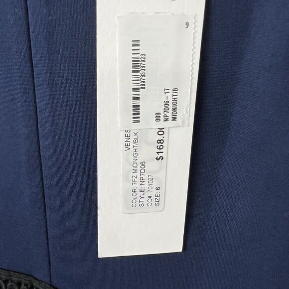 Kobi Halperin Womens Midnight Blue Crochet 3/4 Bell Sleeve Vanessa Dress 6 NWT‎ - Picture 5 of 6